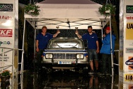 Rallye Český Krumlov: Vyhlášení výsledků na cílové rampě